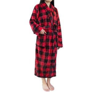 Fleece Robe‎ For Women, Plush Warm Bathrobe Womens, Fluffy Soft Spa Long Robe